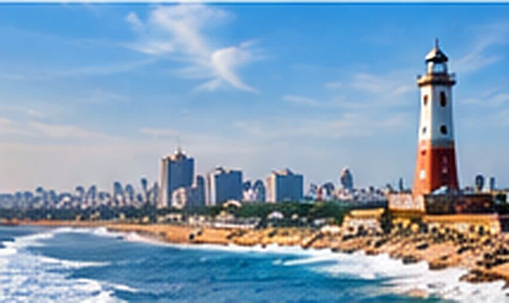 Lighthouse on the Chennai coastline